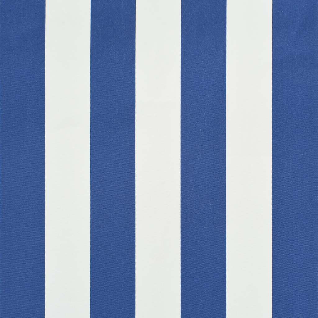 foldemarkise 150x150 cm blå og hvid