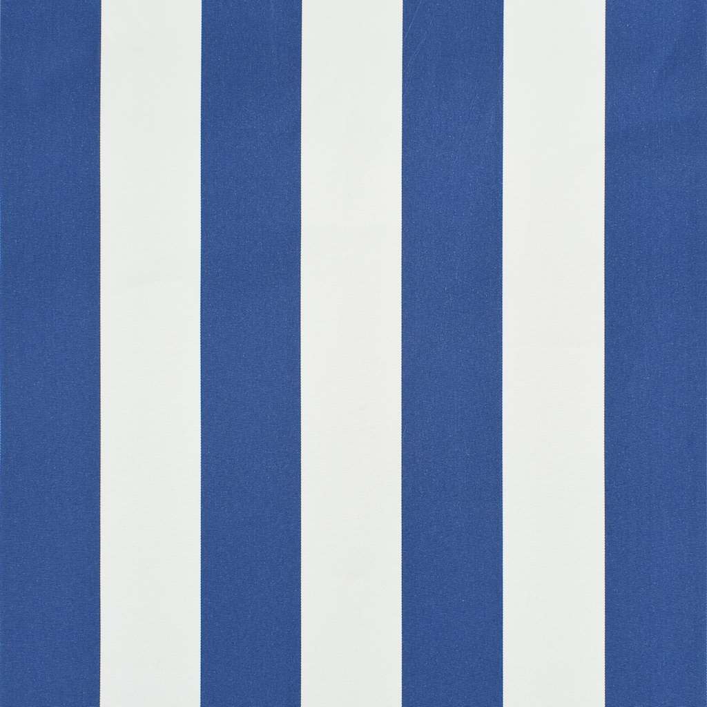 foldemarkise 350 x 150 cm blå og hvid