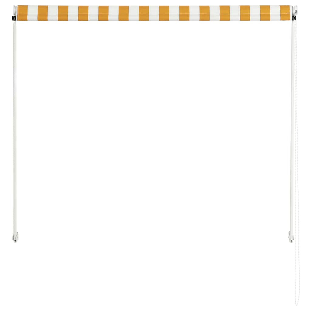 foldemarkise 150x150 cm gul og hvid