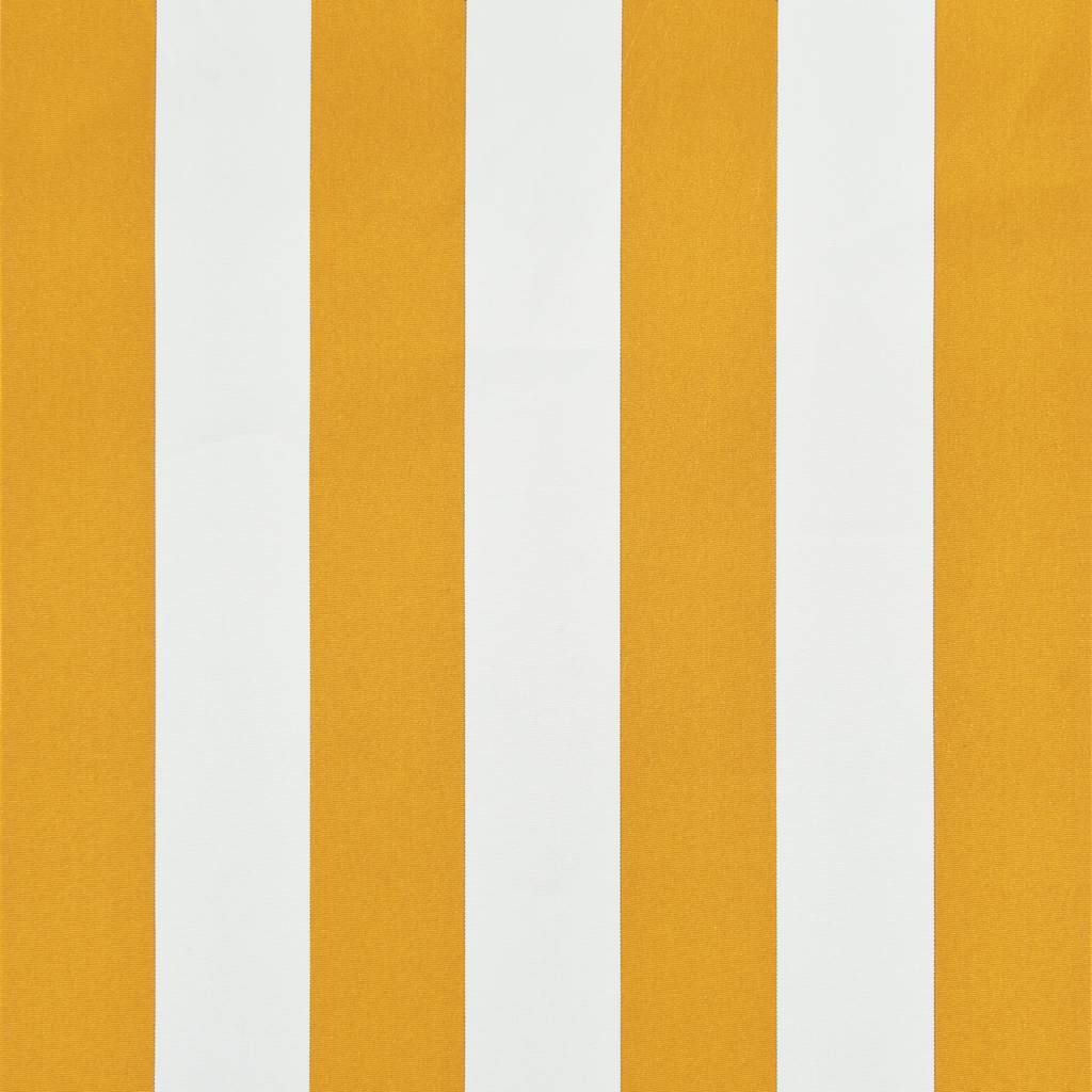 foldemarkise 150x150 cm gul og hvid