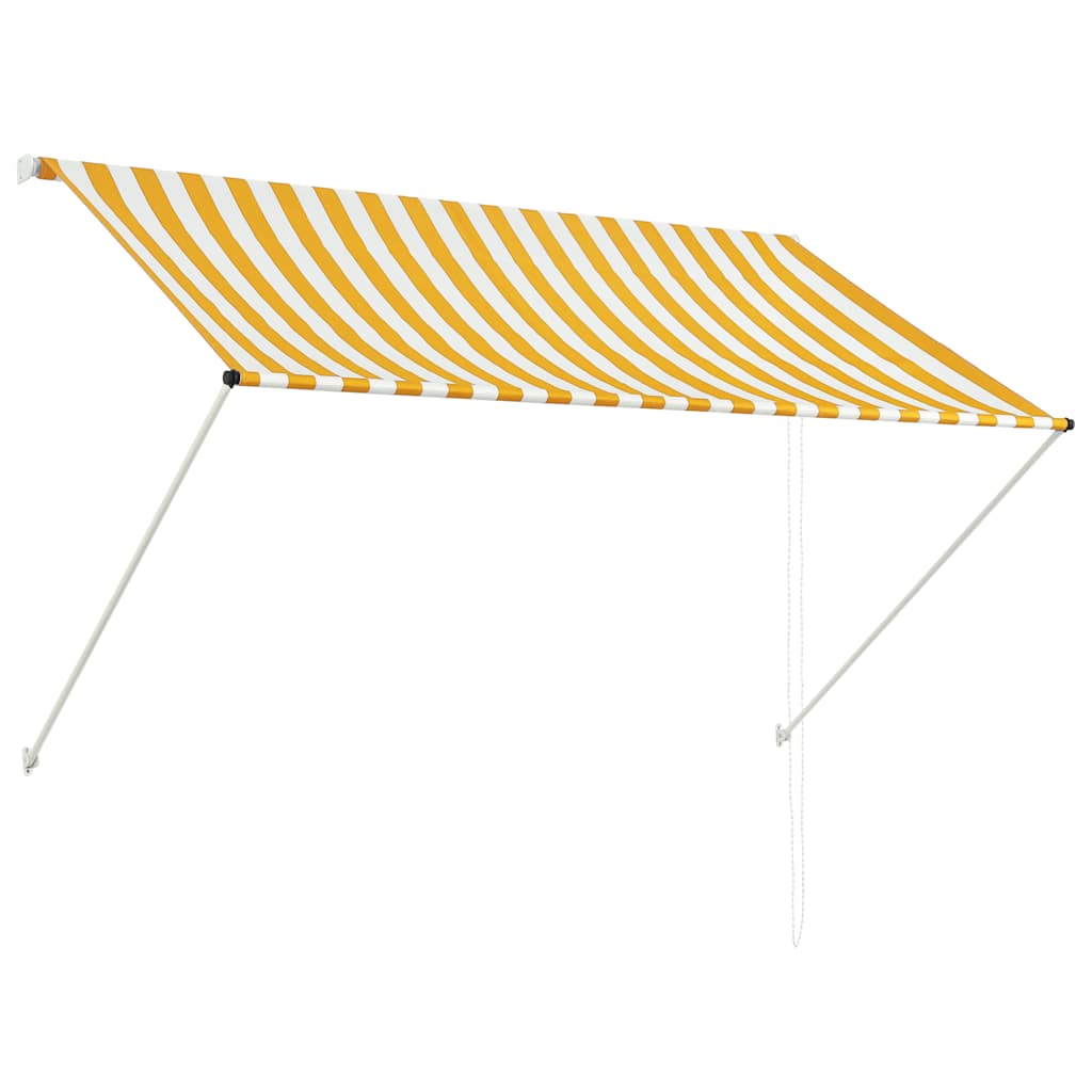 foldemarkise 200x150 cm gul og hvid