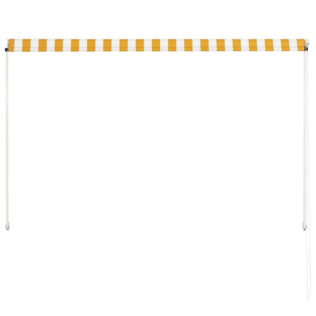 foldemarkise 200x150 cm gul og hvid