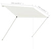 foldemarkise 150x150 cm cremefarvet
