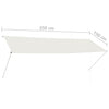 foldemarkise 350x150 cm cremefarvet