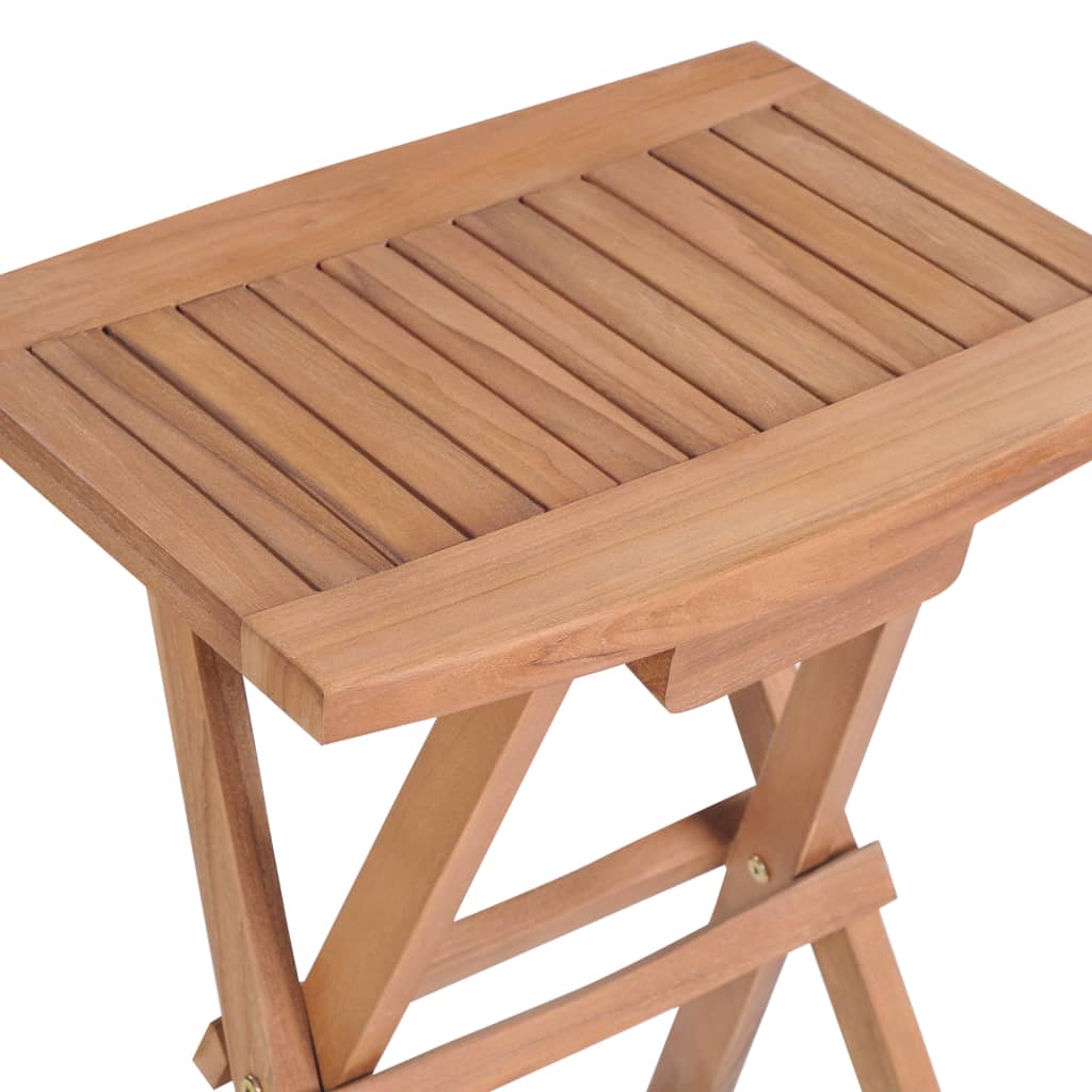 foldbare barstole 2 stk. massivt teaktræ