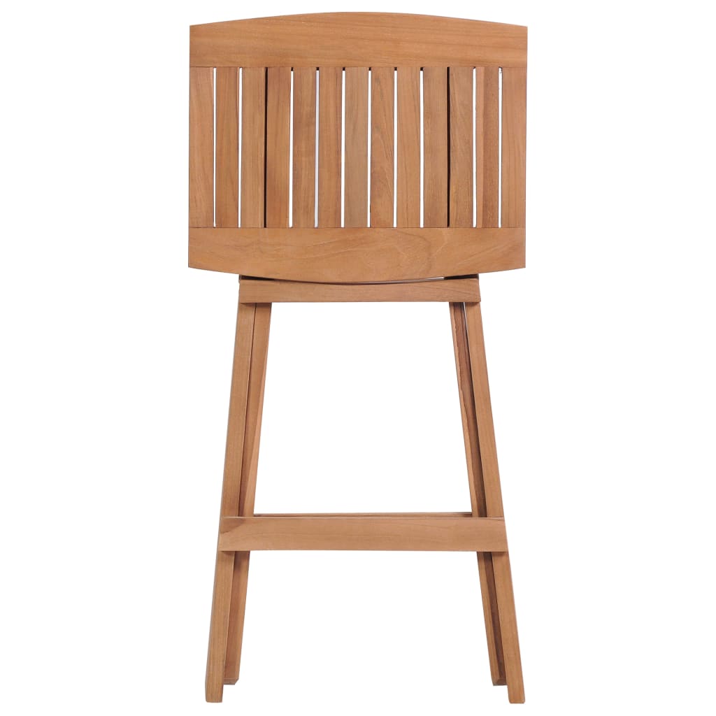 foldbare barstole 4 stk. massivt teaktræ