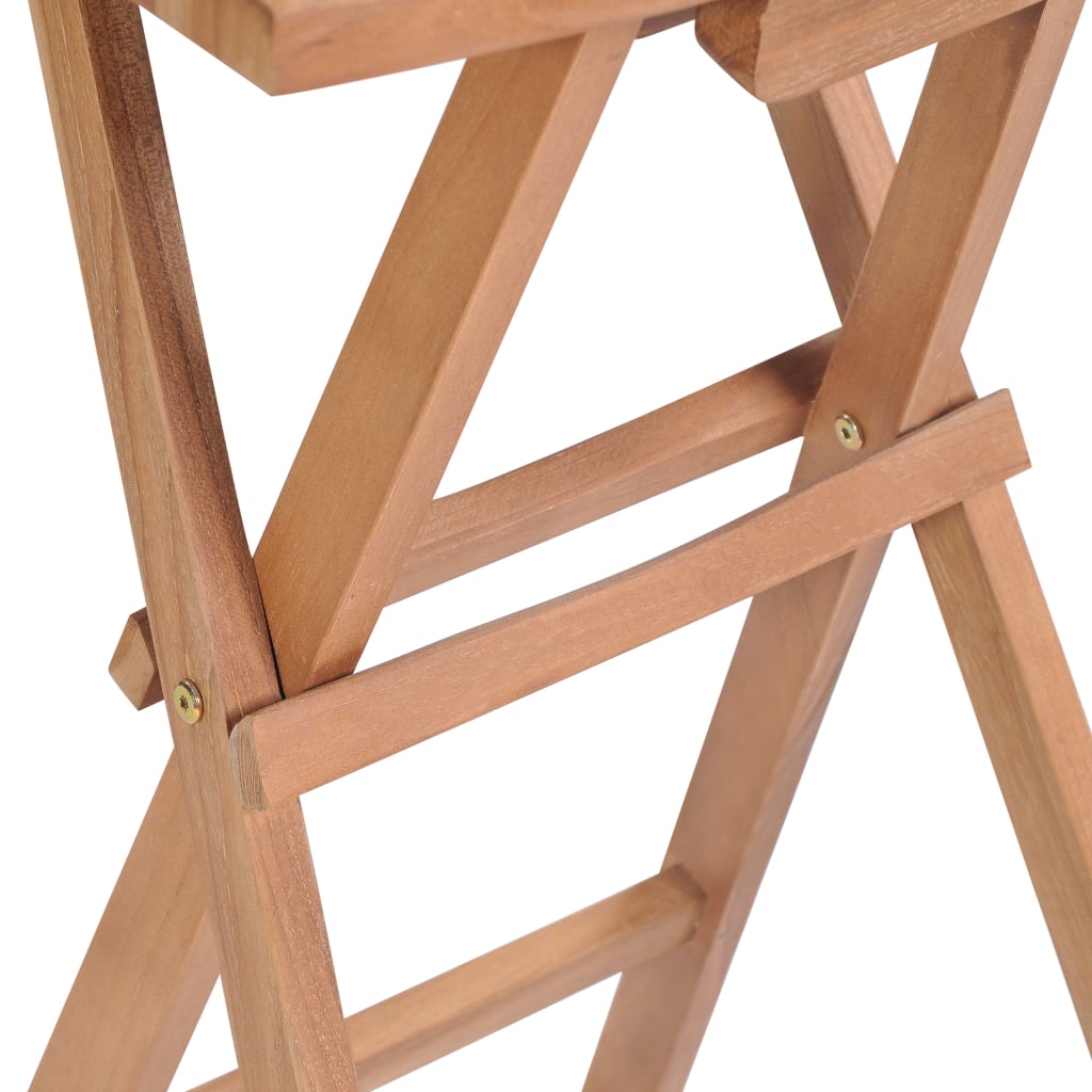 foldbare barstole 4 stk. massivt teaktræ