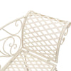 chaiselong til haven 128 cm metal antik hvid
