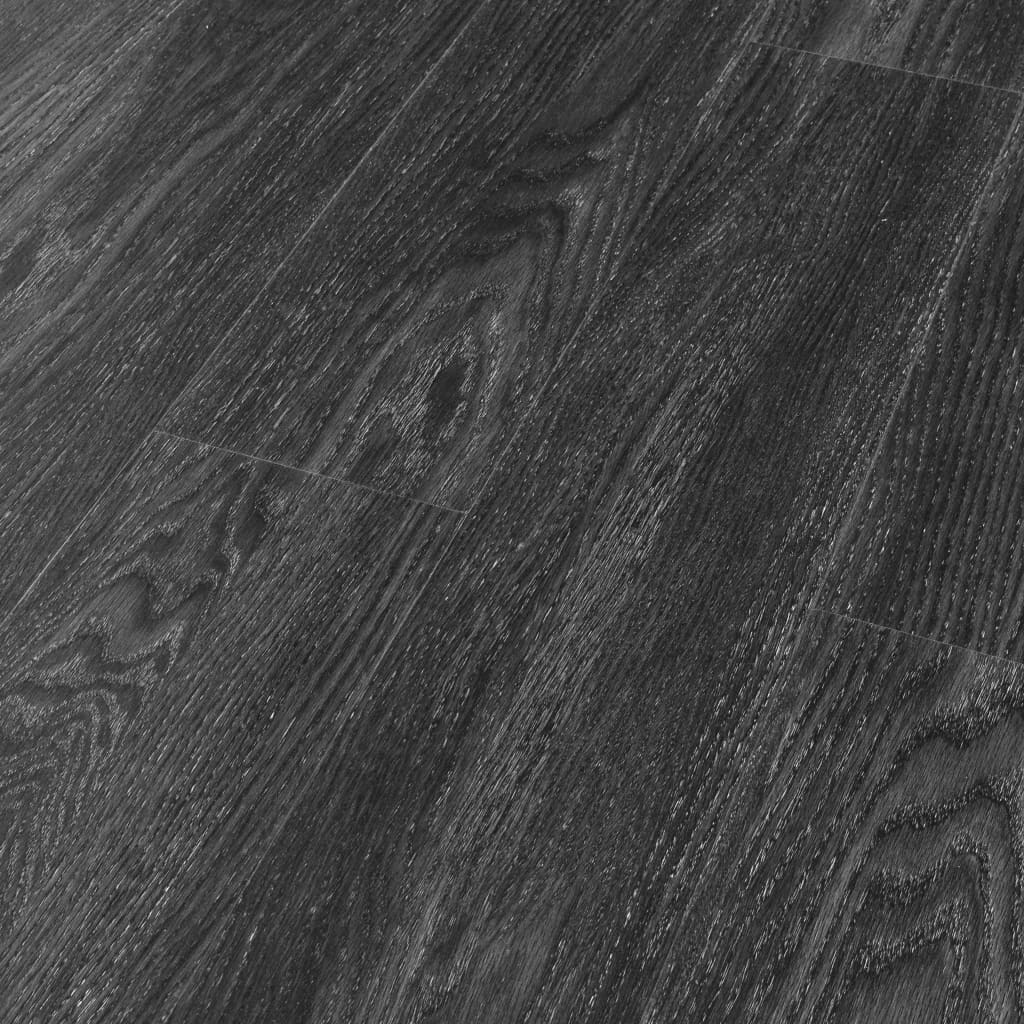selvklæbende gulvbrædder 4,46 m² 3 mm PVC egetræ antracitgrå