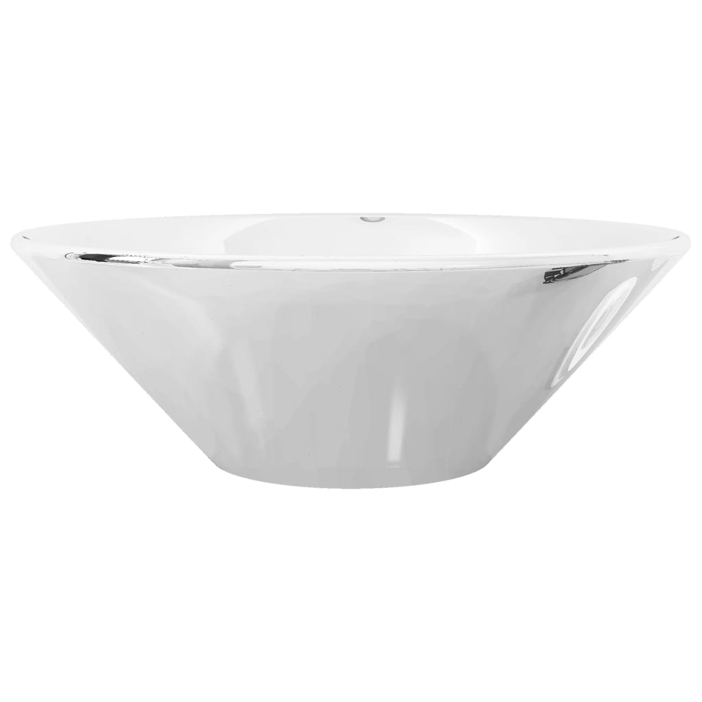 håndvask 42 x 14 cm keramik sølvfarvet