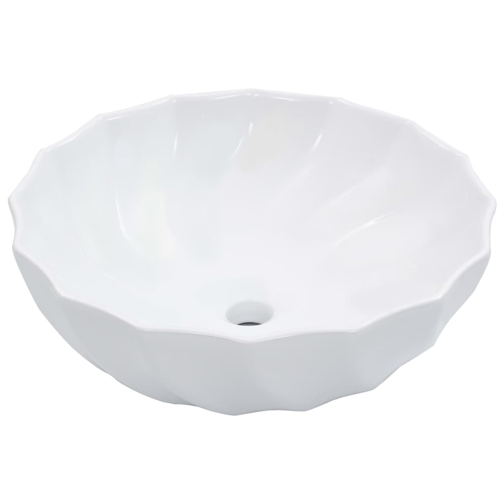 håndvask 46 x 17 cm keramik hvid