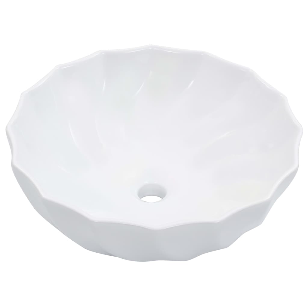 håndvask 46 x 17 cm keramik hvid