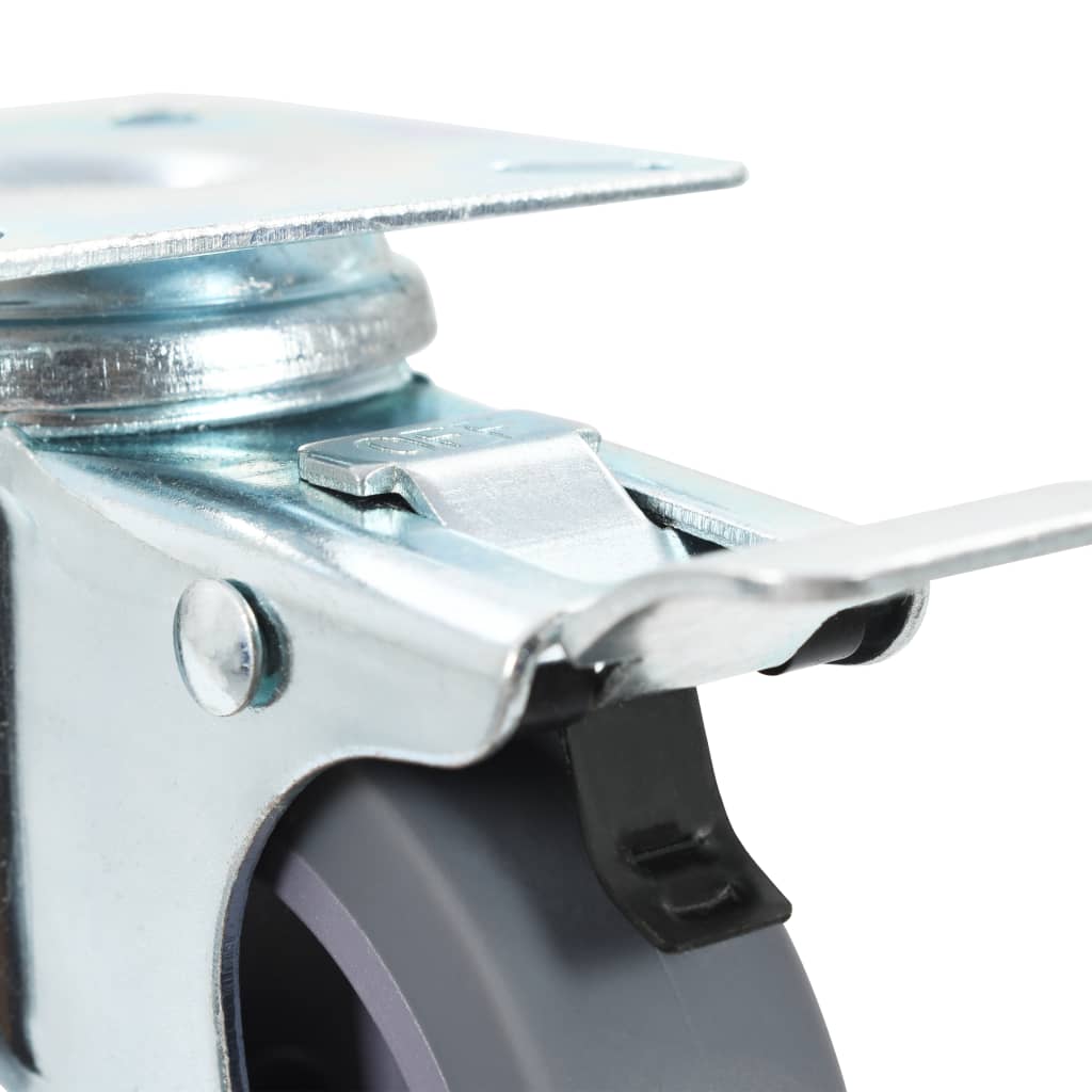 drejehjul med dobbelte bremser 4 stk. 75 mm