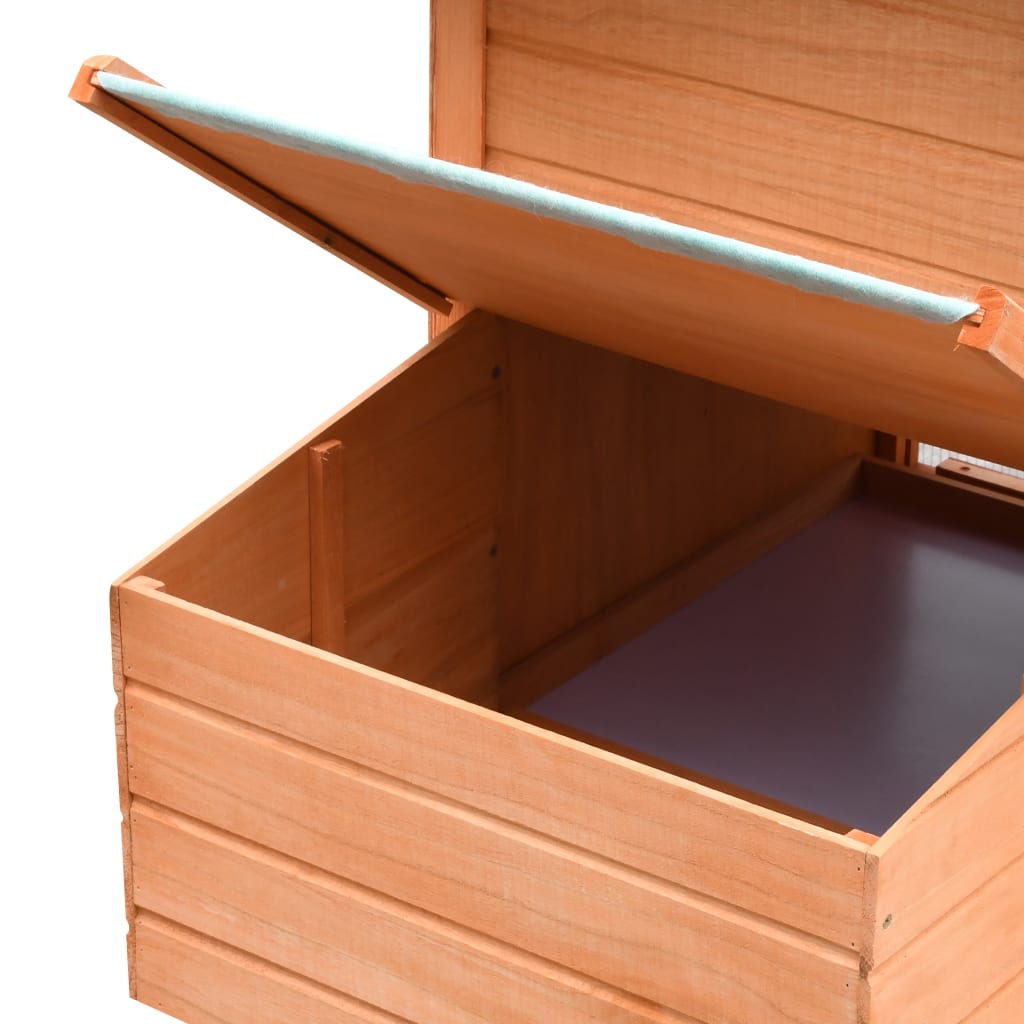 hønsehus 170x81x110 cm massivt fyrre- og grantræ