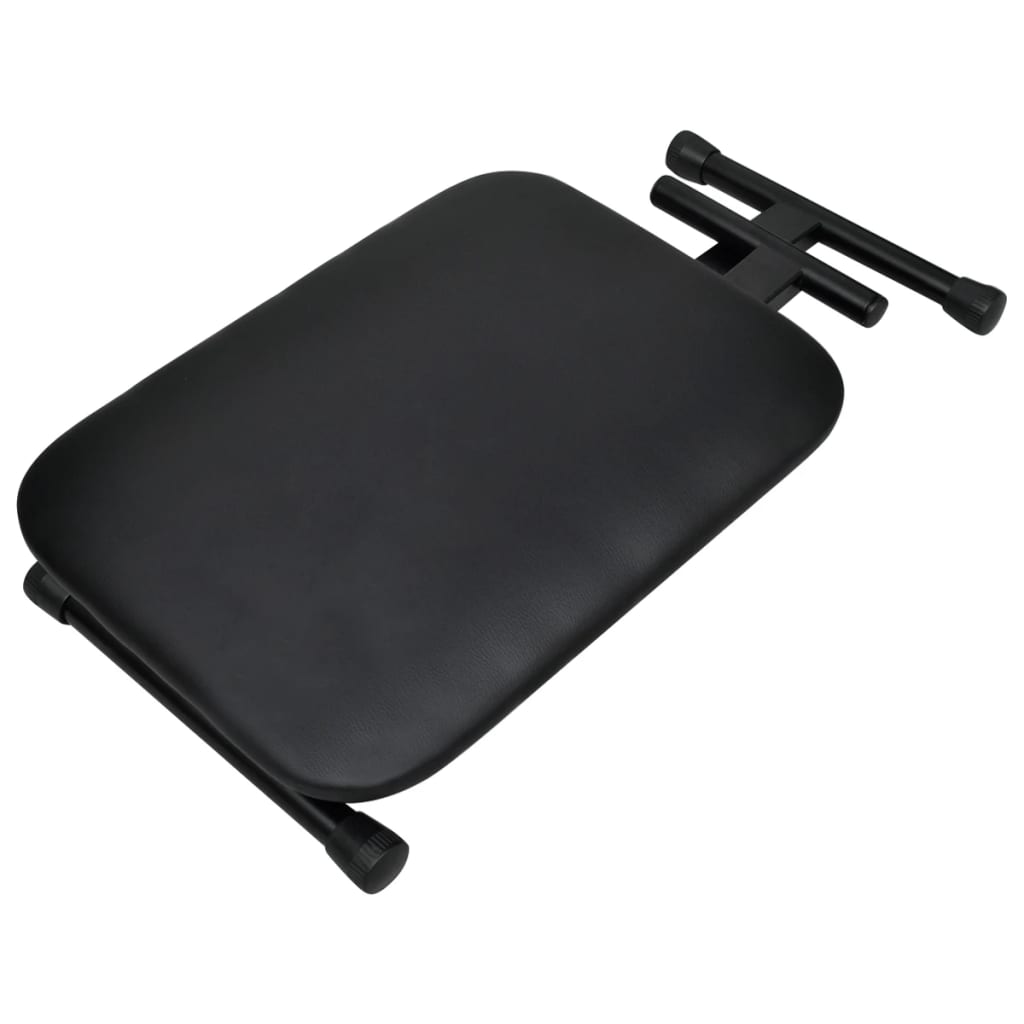 dobbeltforstærket keyboardstativ- og stolesæt sort