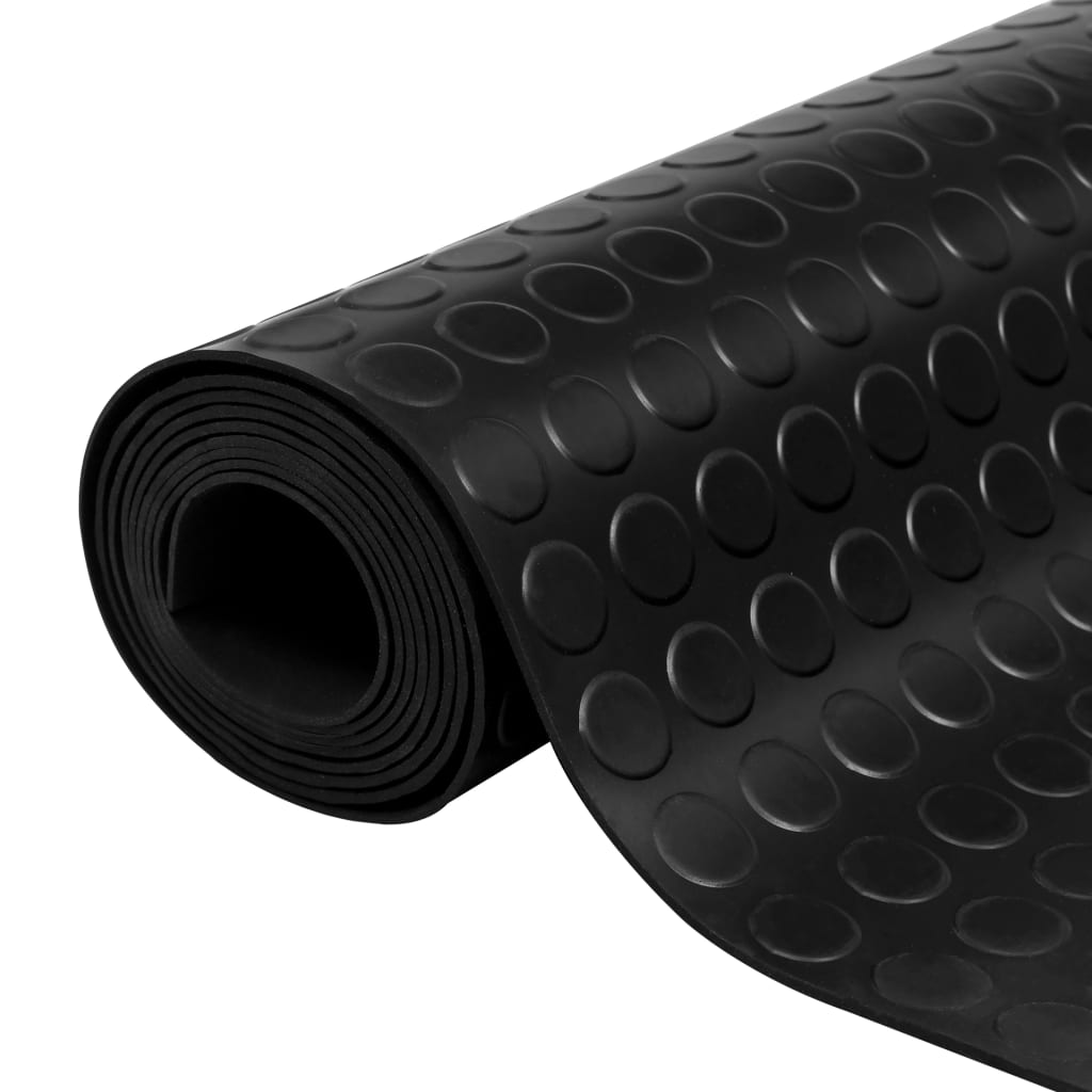 skridsikker gulvmåtte Rubber 1,5x2 m 3 mm gummi prikker