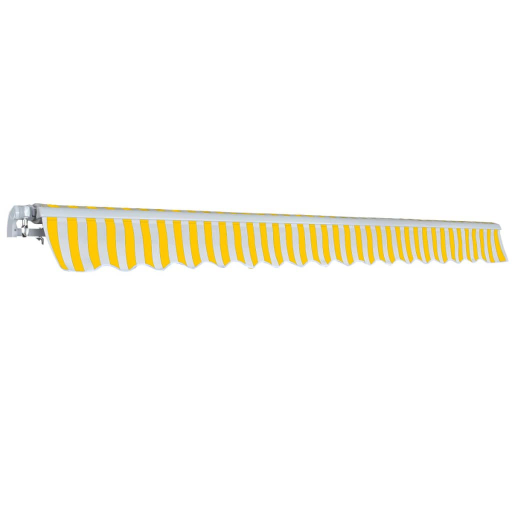 foldemarkise manuel betjening 400 cm gul/hvid