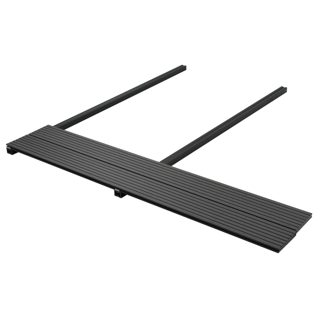 massive terrassebrædder med tilbehør WPC 30 m² 4 m sort