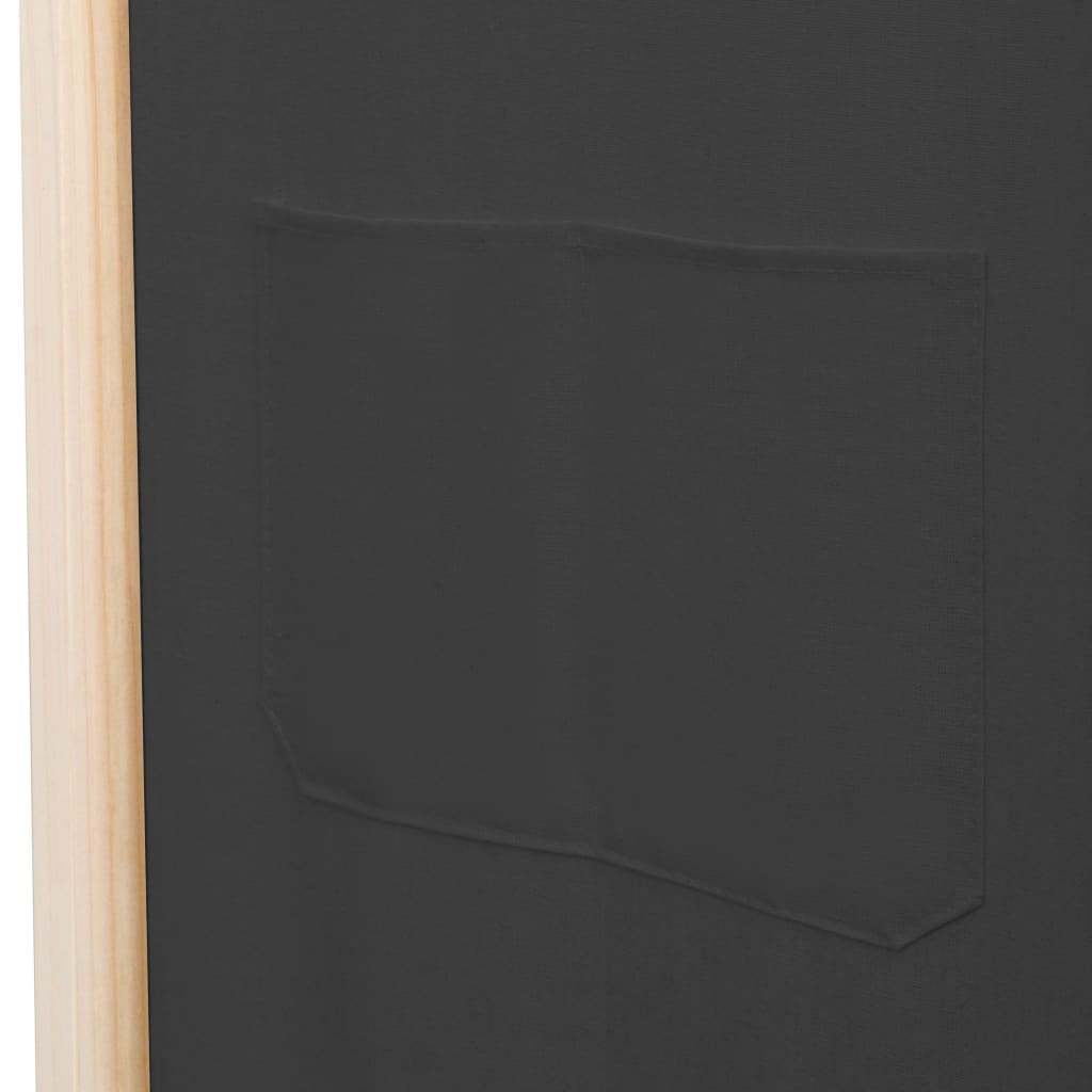 3-panels rumdeler 120 x 170 x 4 cm stof grå