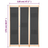 3-panels rumdeler 120 x 170 x 4 cm stof grå