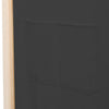 5-panelers rumdeler 200 x 170 x 4 cm stof grå