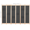 6-panelers rumdeler 240 x 170 x 4 cm stof grå