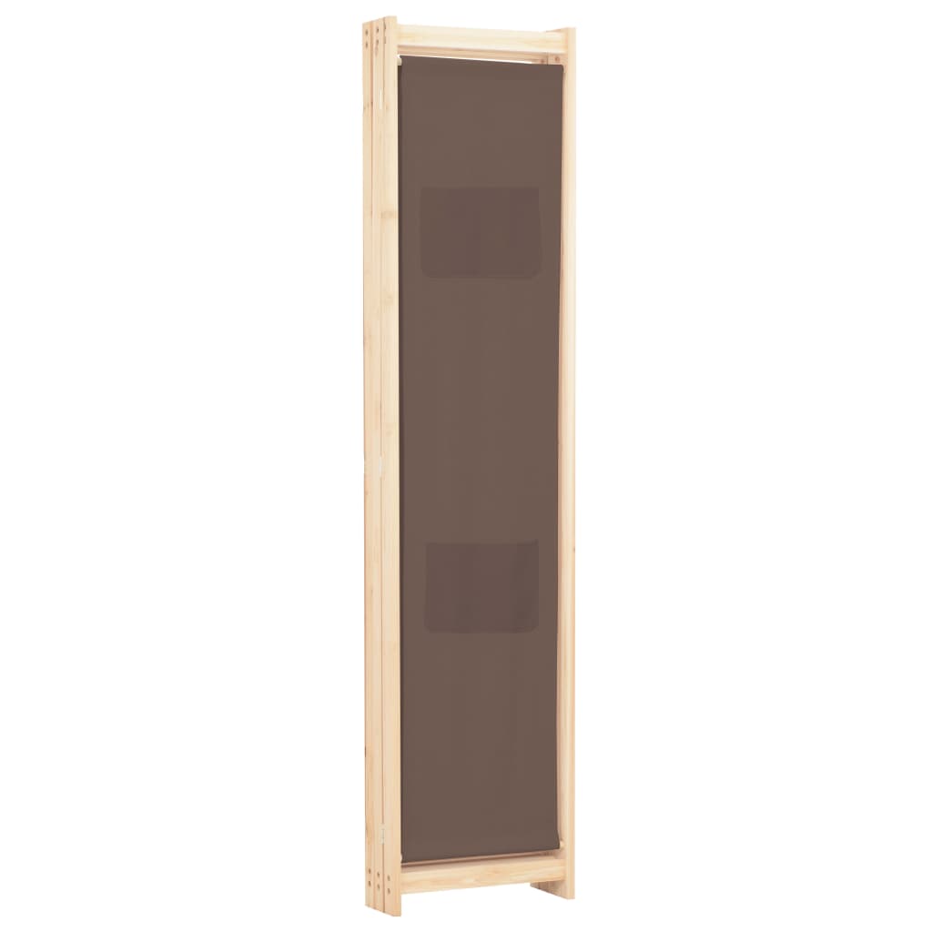 3-panels rumdeler 120 x 170 x 4 cm stof brun