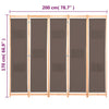 5-panels rumdeler 200 x 170 x 4 cm stof brun