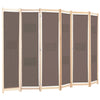 6-panels rumdeler 240 x 170 x 4 cm stof brun