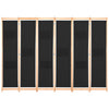 6-panels rumdeler 240 x 170 x 4 cm stof sort