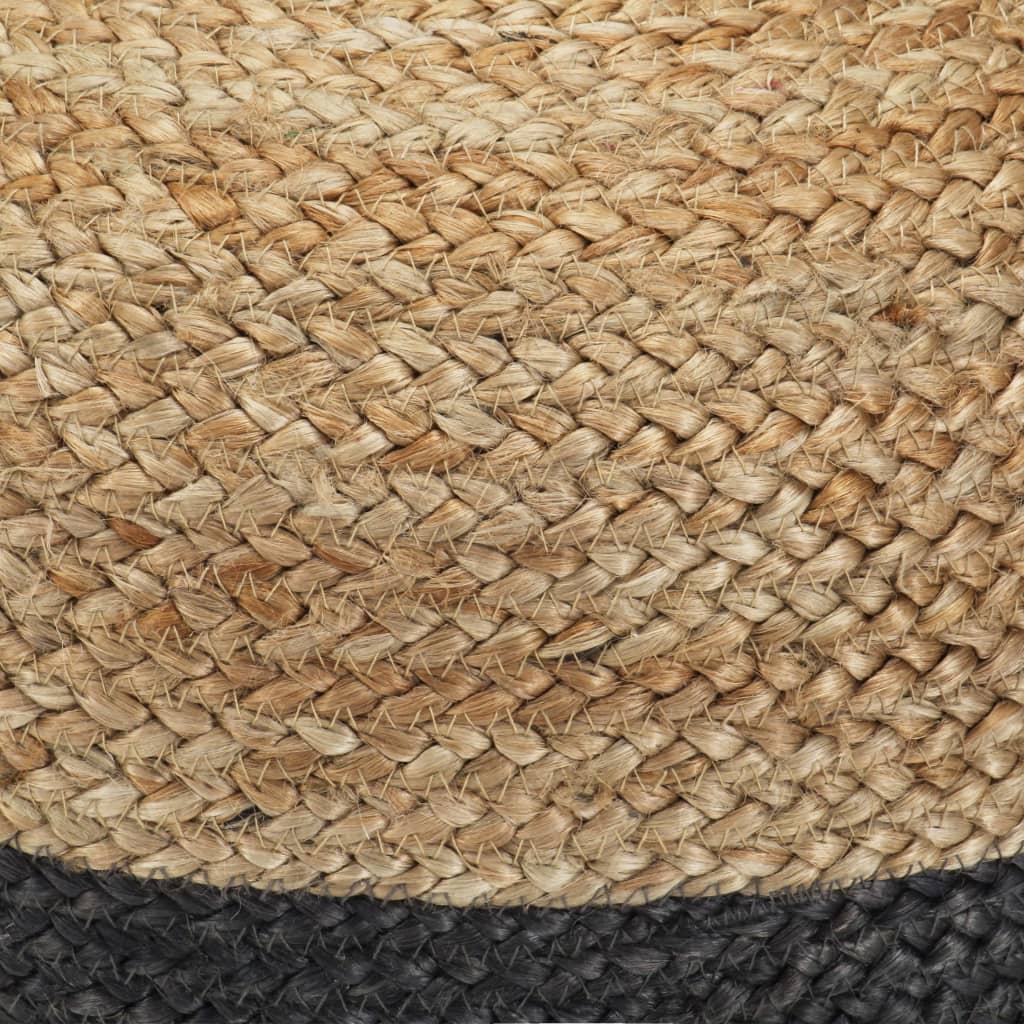 håndlavet puf 40 x 45 jute mørkegrå