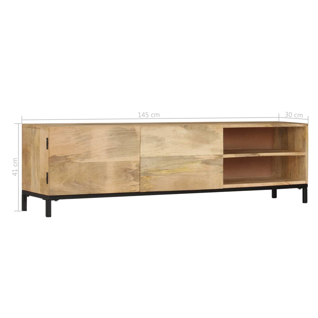 tv-skab massivt mangotræ 145 x 30 x 41 cm