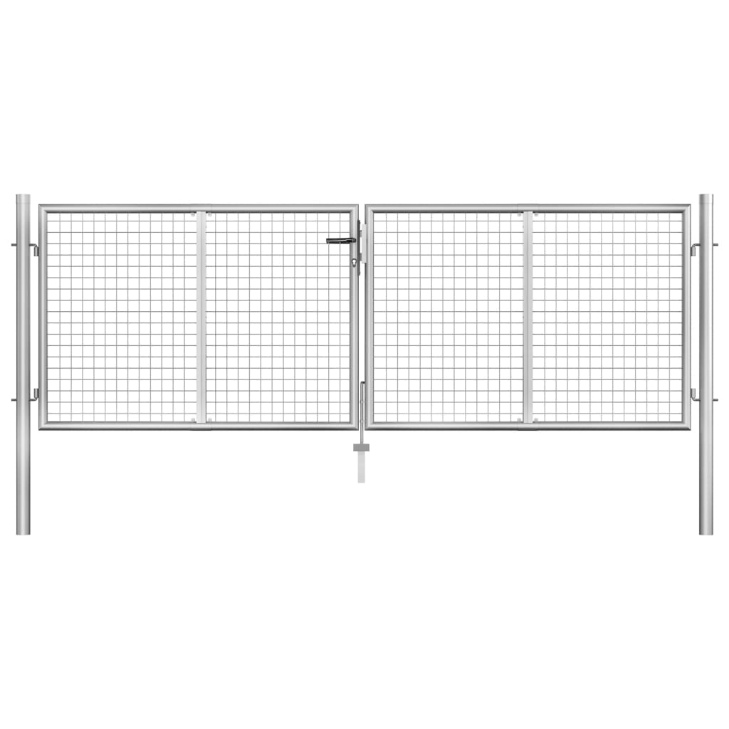 havelåge galvaniseret stål 300x75 cm sølv
