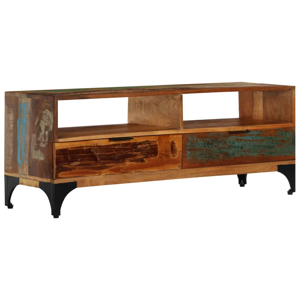 tv-skab 118x35x45 cm massivt genbrugstræ