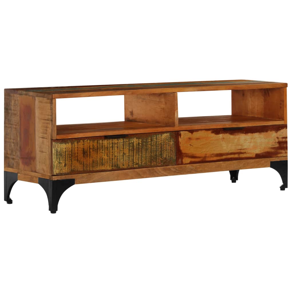 tv-skab 118x35x45 cm massivt genbrugstræ