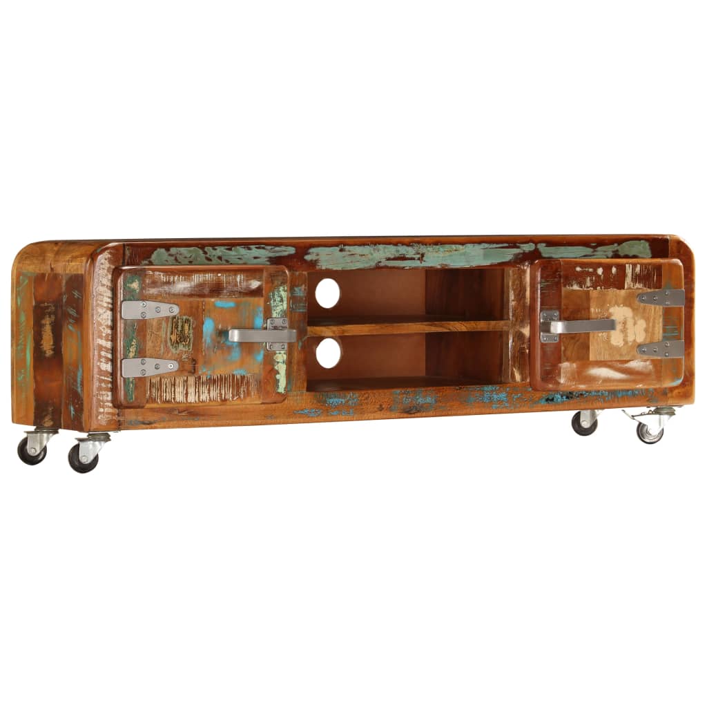 tv-skab 120x30x36 cm massivt genbrugstræ