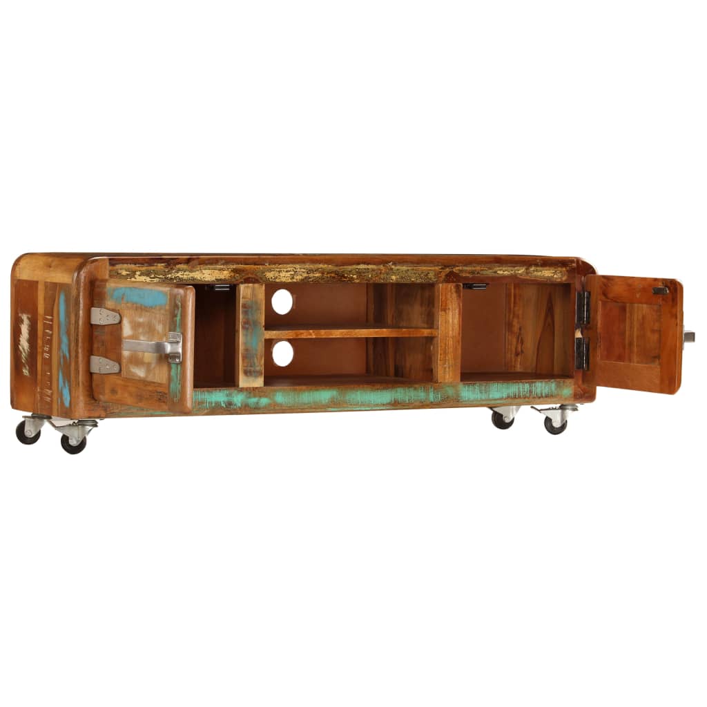 tv-skab 120x30x36 cm massivt genbrugstræ