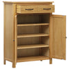 skoskab 76x37x105 cm massivt egetræ
