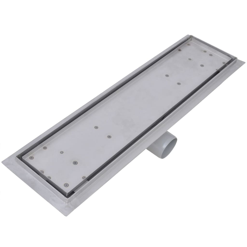 lige bruseafløb 2 stk. 530 x 140 mm rustfrit stål