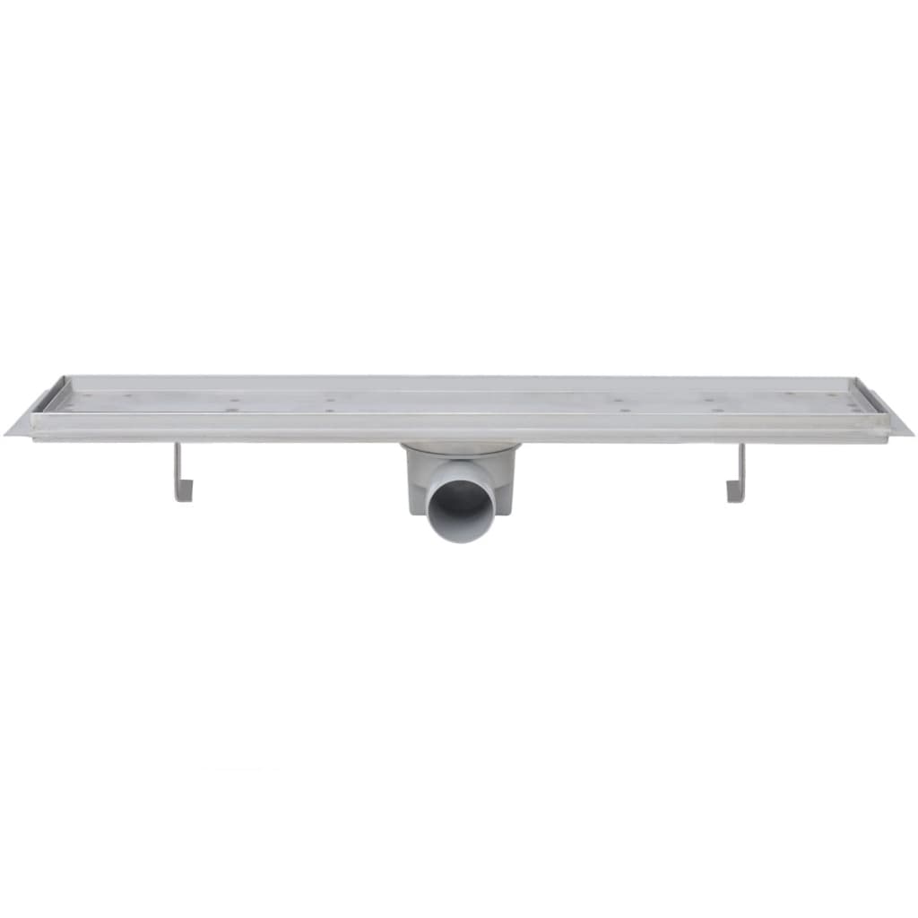 lineære bruseafløb 2 stk. 630 x 140 mm rustfrit stål