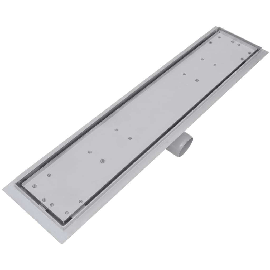 lineære bruseafløb 2 stk. 630 x 140 mm rustfrit stål