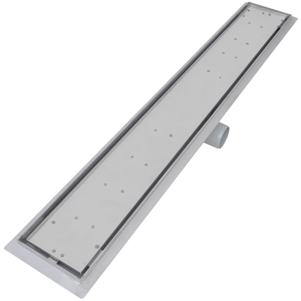 lineært bruseafløb 2 stk. 830 x 140 mm rustfrit stål