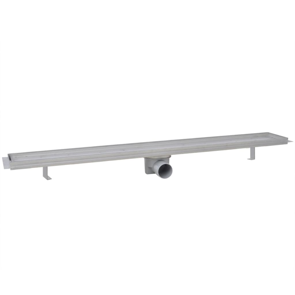 lineære bruseafløb 2 stk. 930 x 140 mm rustfrit stål