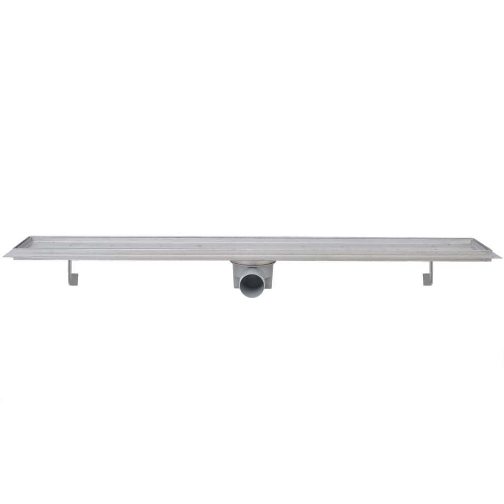 lineære bruseafløb 2 stk. 930 x 140 mm rustfrit stål