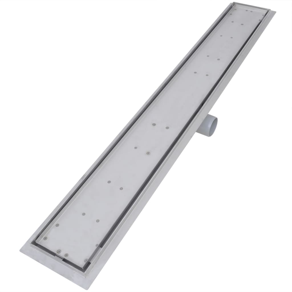 lineære bruseafløb 2 stk. 930 x 140 mm rustfrit stål