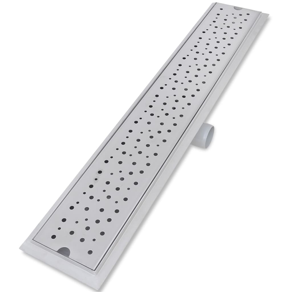 lineære bruseafløb 2 stk. bobledesign 730 x 140 mm rustfrit stål
