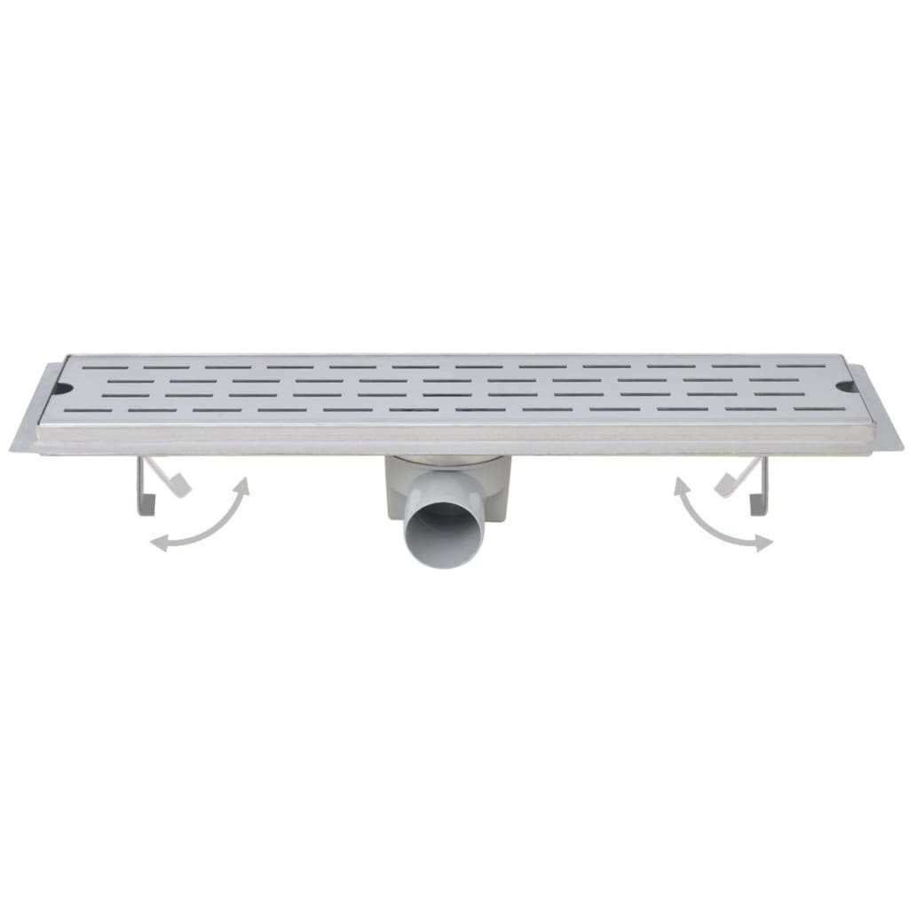 linære bruserafløb 2 stk. bobledesign 930 x 140 mm rustfrit stål