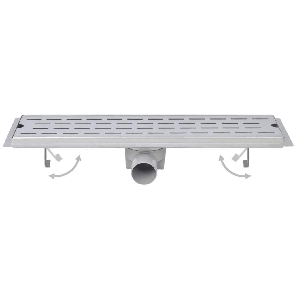 lineære bruseafløb 2 stk. bobledesign 1030 x 140 mm rustfrit stål