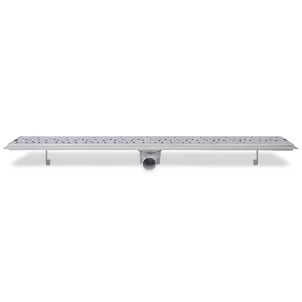 lineære bruseafløb 2 stk. bobledesign 1030 x 140 mm rustfrit stål