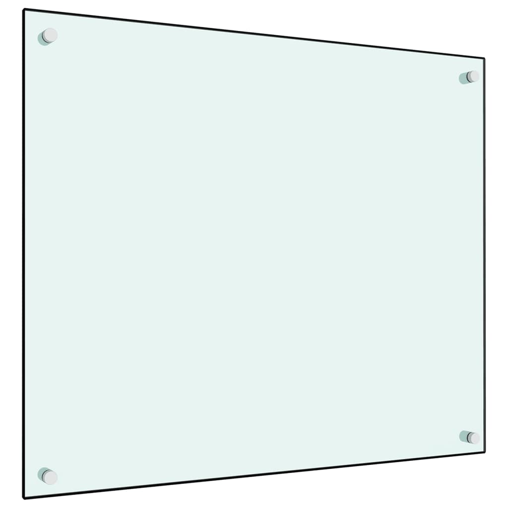 stænkplade 70x60 cm hærdet glas hvid